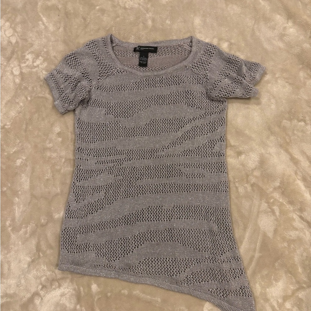 INC International Concepts Metallic Knit Sweater